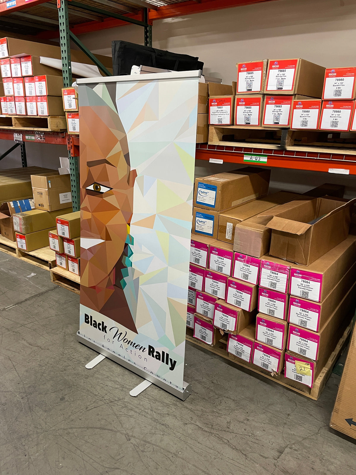 Standard Retractable Roll-Up Banner Stand, 33" x 78" SIGNWORLD