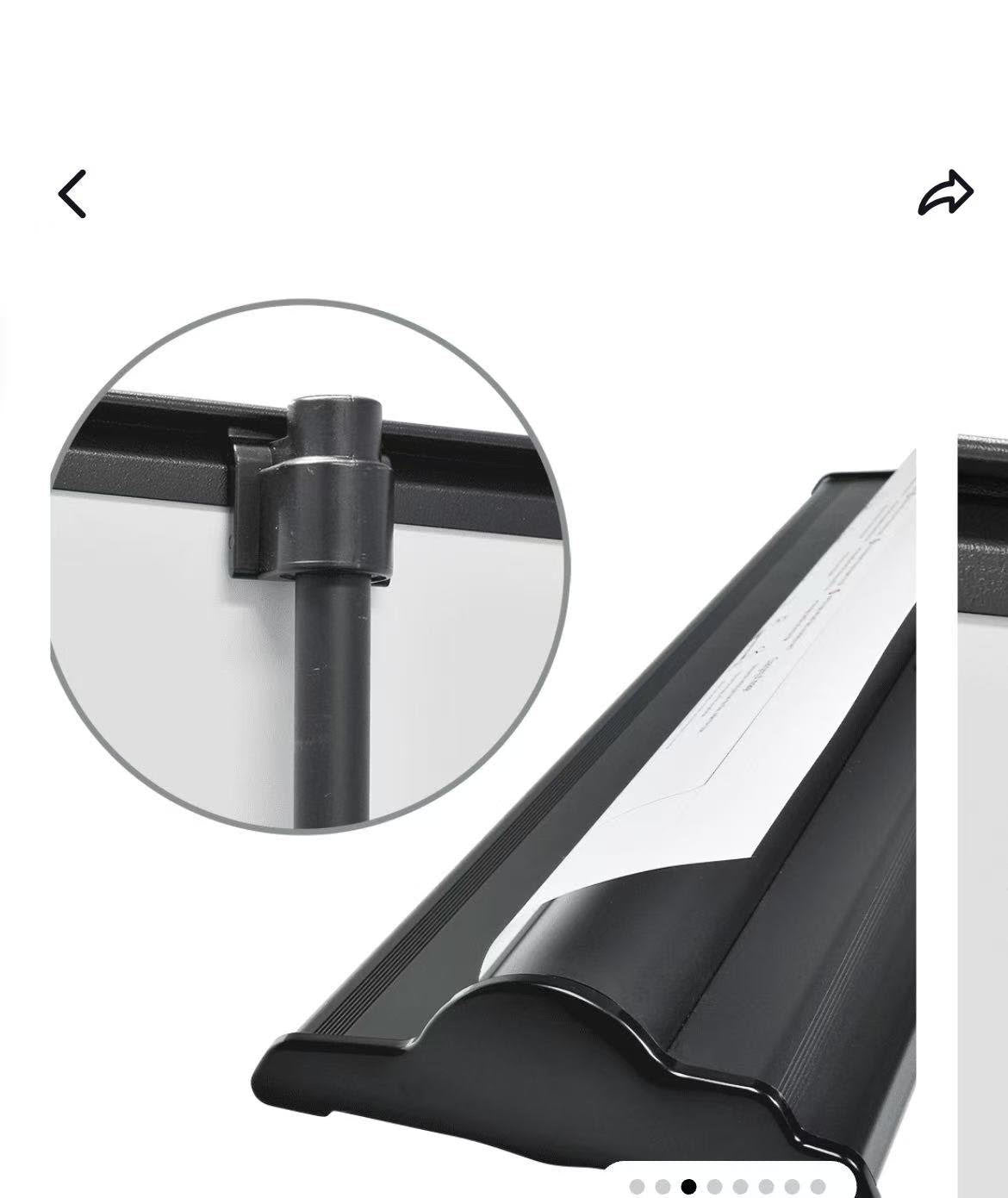 Silverstep Retractable Stand, 36" x 90" (Black) Birttani Display