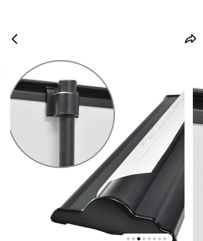 Silverstep Retractable Stand, 36" x 90" (Black) Birttani Display