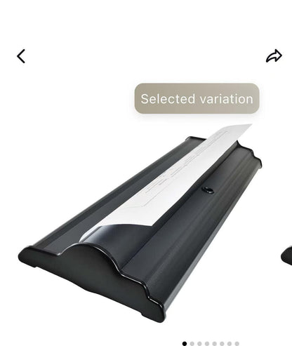 Silverstep Retractable Stand, 36" x 90" (Black) Birttani Display