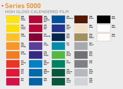 Arlon Series 5000 Colored Vinyl, Gloss, 2.8mil ARLON