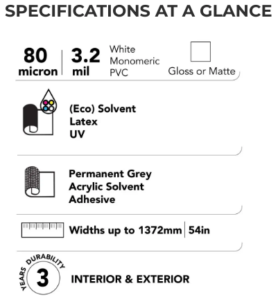 Drytac Polar Choice 3 Standard Vinyl, 3.2mil, 3 Years DRYTAC