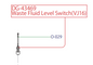 OEM Waste Fluid Level Switch 2 Assy for MUTOH Printers - DG-43469 MUTOH