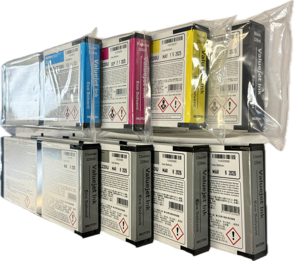 Mutoh MS31-220ML Ink Starter Kit for XpertJet C641SR-P / XpertJet 1341SRP MUTOH