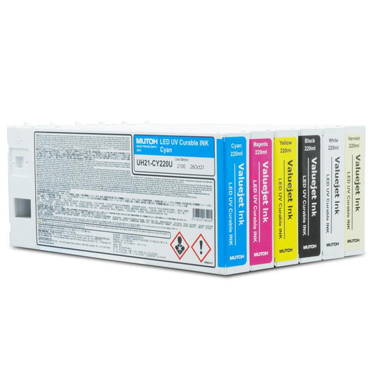 OEM MUTOH UH21 UV-LED Curable Ink, 220ml MUTOH