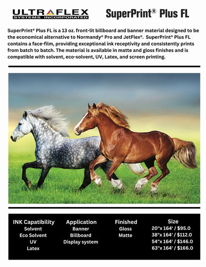 Ultraflex SuperPrint® Plus FL 13oz, Gloss/Matte ULTRAFLEX
