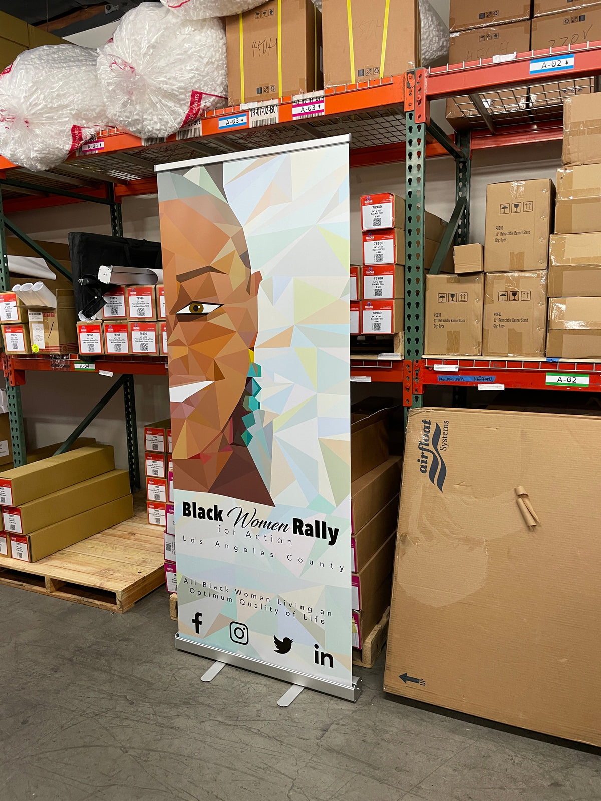 Standard Retractable Roll-Up Banner Stand, 33" x 78" SIGNWORLD