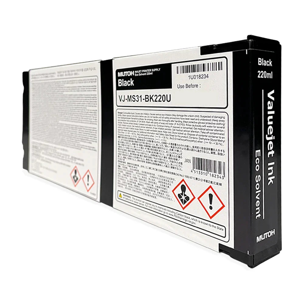 OEM MS31 Eco-Solvent Ink, 220ml - Mutoh 628, 641SR-PRO, 1341SR-PRO, 1203, 1304, 1324X