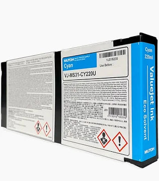 OEM MS31 Eco-Solvent Ink, 220ml - Mutoh 628, 641SR-PRO, 1341SR-PRO, 1203, 1304, 1324X